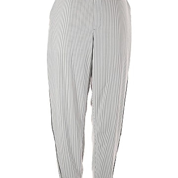 (3/$25) Athleta Gray and White Pinstriped Skinny Pants High Wasted - Picture 3 of 4